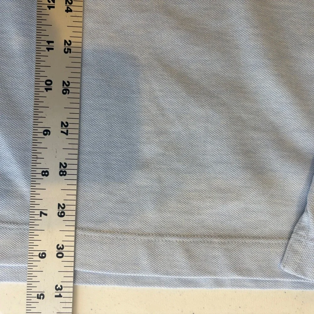Banana Republic Core Temp Polo Shirt Mens XL Golf Light Blue Short Sleeve Pique